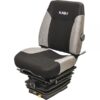 K&M Uni-Pro Construction Mechanical Suspension Seat Fabric Cover Gray Model 8502