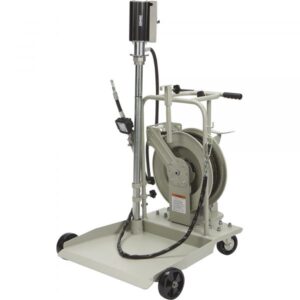 Roughneck Air-Operated 6.5:1 Oil Pump Kit With Cart and Hose Reel 4.7 GPM