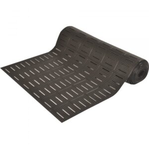 Notrax Niru Versa Runner Safety Mat with Drainage 60Ft x 4Ft Black Model 755R0048BL
