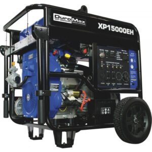 DuroMax Portable Dual Fuel Generator 15000 Surge Watts 12000 Rated Watts Electric Start CARB Compliant Model XP15000EH