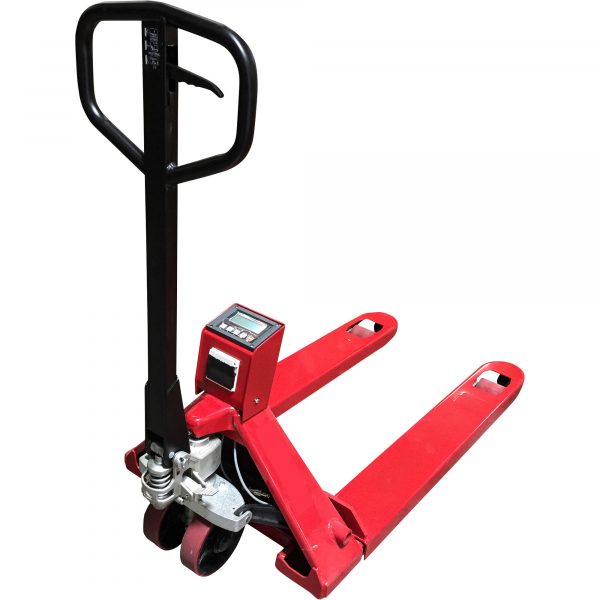 Optima Scale Pallet Jack Scale with Printer 5000lbs Capacity 1lbs Display Increments OP-918P-5K