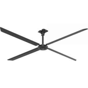 Hunter Industrial HVLS Ceiling Fan with 350 Series Touch Screen Panel 14ft. Black Model 72289