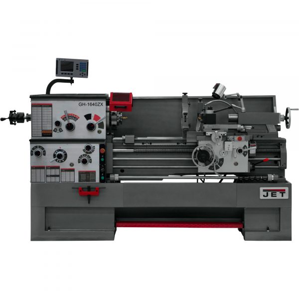 JET ZX-Series Large Spindle Bore Lathe with Acu-Rite 203 DRO Taper Attachment and Collet Closer 16in. x 40in. Model GH-1640ZX/321445