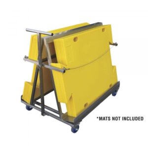 AME International Stainless Steel Trolley for Dozer Track Floor Protection Mats Model 15346