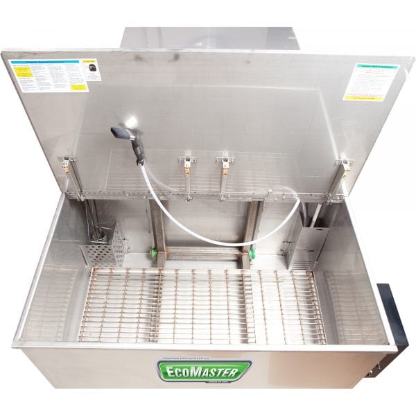 EcoMaster EM150 150-Gallon Aqueous Heated Agitating Lift Parts Washer Model EM150 230Volt