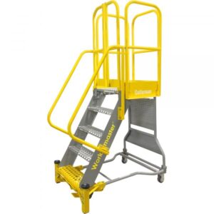 Cotterman Super-Duty Rolling Ladder with Handrails 1000-Lb. Capacity 6 Steps Model WMX06R37A3P3