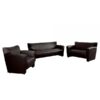 Flash Furniture 3-Pc. Leather Reception Set Brown Sofa Loveseat and Chair Model 222SETBN