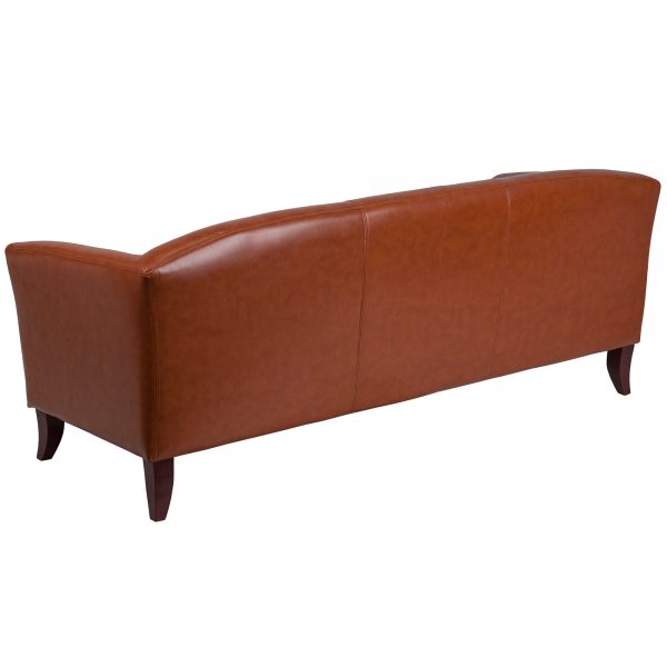 Flash Furniture 1113CG Leather Sofa Cognac 72.75in Wide Modern Design - Image 2