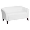 Flash Furniture Leather Loveseat White 52in W x 29in D x 29in Model 1112WH