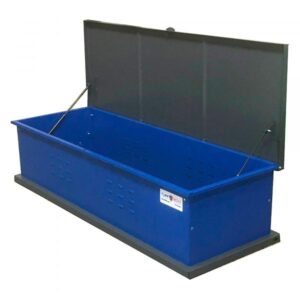 TuffBoxx DockBoxx Storage Container — Blue/Charcoal 75inW x 27inD x 19inH Model 453-017-8003