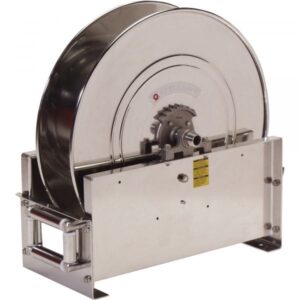 Reelcraft Spring Retractable Stainless Steel Air/Water Hose Reel No Hose 3/4in x 75ft Hose Capacity 500 PSI Model D9300 OLSBW-S