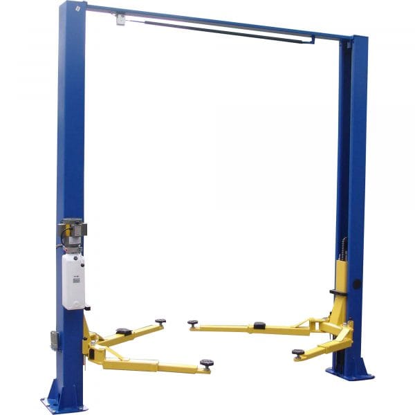 Tuxedo 2-Post Single-Piece Clear Floor Electric/Hydraulic Vehicle Lift 9000-Lb. Capacity Model TP9KSCX
