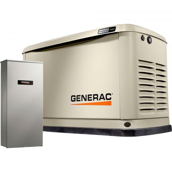 Generac Guardian Series Air-Cooled Home Standby Generator 10kW (LP)/9kW (NG) 100 Amp Transfer Switch Model 7172