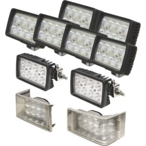 Tiger LED 10-Light Flood/Spot and Flood Magnum Tractor Light Kit 520 Watts (Combined) 2 Lights with 18 LEDs/8 Lights with 8 LEDs 42800 Total Combined Lumens Model CASEKIT1