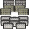 Tiger LED 14-Light Flood/Spot and Flood Combine Light Kit 680 Watts (Combined) 6 Lights with 12 LEDs/8 Lights with 8 LEDs 49800 Total Combined Lumens Model CASEKIT2