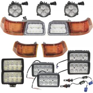 Tiger LED 15-Light Flood and Amber Flashing/Flood Tractor Light Kit 396 Watts (Combined) 37200 Total Combined Lumens Model CASEKIT4