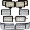 Tiger LED 10-Light Flood/Spot and Flood Tractor Light Kit 480 Watts (Combined) 8 with 8 LEDs/2 with 10 LEDs 40800 Total Combined Lumens Model CASEKIT10