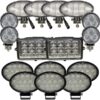 Tiger LED 16-Light Flood/Spot and Flood Combine Light Kit 610 Watts (Combined) 4 with 8 LEDs/4 with 3 LEDs/2 with 12 LEDs/6 with 13 LEDs 46000 Total Combined Lumens Model JDKIT6
