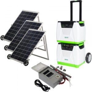 Nature’s Generator Solar Generator System with Power Transfer Kit 3200 Surge Watts 1800 Rated Watts Model HKNGPTPE