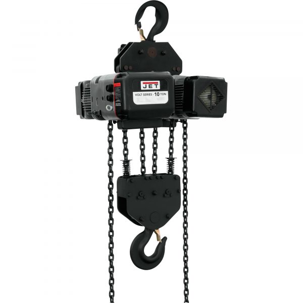 JET VOLT Series Electric Chain Hoist 10-Ton Capacity 10ft Lift 3-Phase 183010