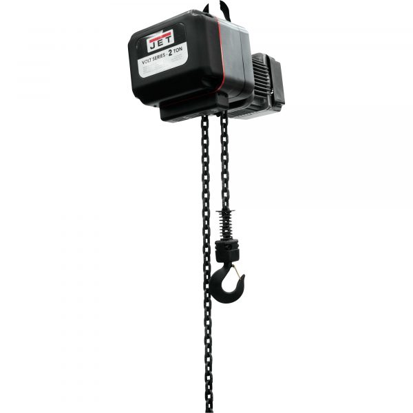 JET VOLT Series Electric Chain Hoist 2-Ton Capacity 15ft Lift 3-Phase 183215