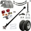 TK Trailer Parts Kit for 3.5K-Capacity Single Axle Utility Trailer Blueprint T1108 8ft L x 5ft W Model T1108KT-35