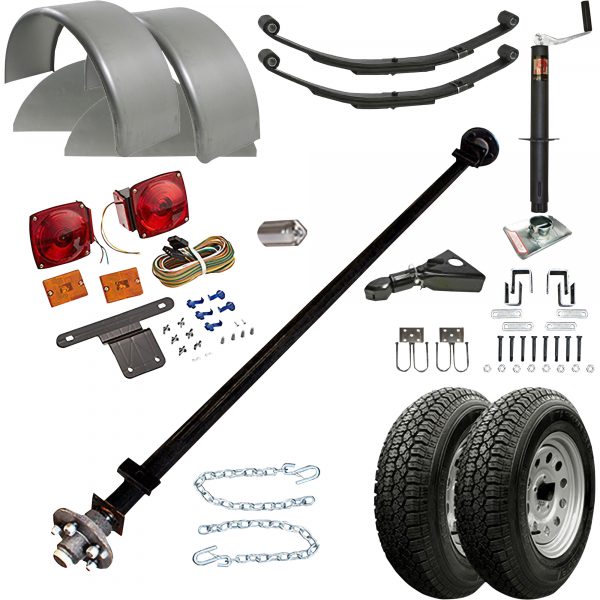TK Trailer Parts Kit for 3.5K-Capacity Single Axle Utility Trailer Blueprint T1110 10ft L x 6ft. 4in Model MPT1110KT