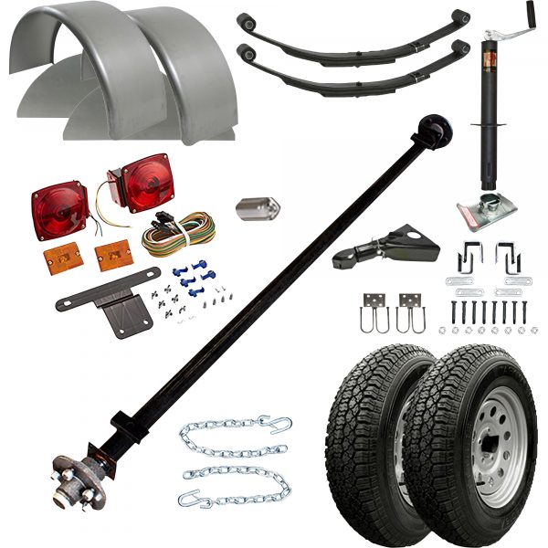 TK Trailer Parts Kit for 3.5K-Lb. Capacity Single-Axle Utility Trailer Blueprint 1108 8ft. x 4ft. Model MP1108KT-35