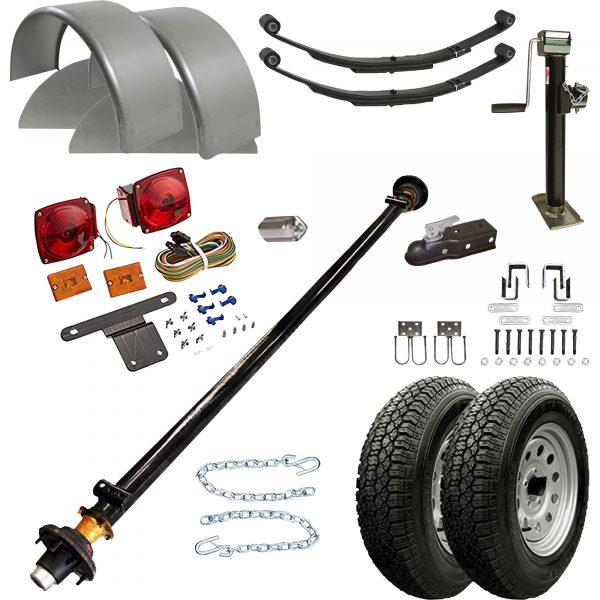 TK Trailer Parts Kit for 5.2K-Lb. Capacity Single-Axle Heavy-Duty Utility Trailer Blueprint 1112 12ft L x 6ft. 6in Model MP1112KT-52