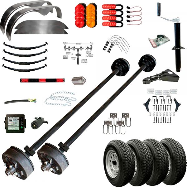 TK Trailer Parts Kit for 7K Covered Cargo Trailer Blueprint CC 16ft L x 8ft W Model MP16CCKT-7