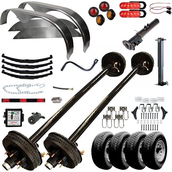 TK Trailer Parts Kit for 12K Tandem Axle Gooseneck Lowboy Trailer Blueprint 2220 20ft L x 6ft. 6in Model MP2220KT