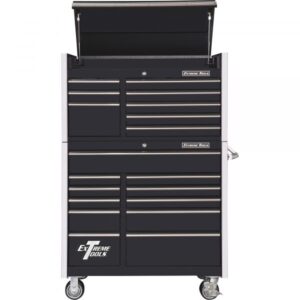 Extreme Tools RX Series 41in 8 Drawer Top Tool Chest Black 41in x 25in D x 21.375in H Model RX412508CHBK