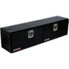 Weather Guard High-Side 2-Door Truck Tool Box Aluminum Black Diamond Plate 3-Point Latching 72.25in x 13.25in x 16in Model 372-5-02