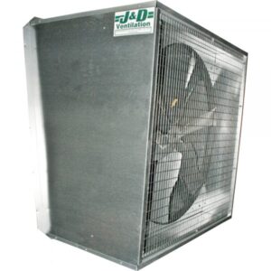J & D Mfg. Typhoon Slant Wall Exhaust Fan 50in 21600 CFM 1 HP 115/230 Volt Model VFS50CS
