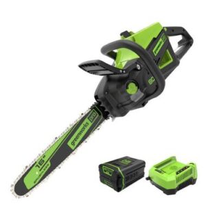 Greenworks 16in 80V Brushless Chainsaw with 4Ah Battery & Rapid Charger Kit