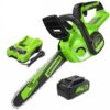 Greenworks 12in 24V Cordless Chainsaw with 4Ah Battery & Charger Kit